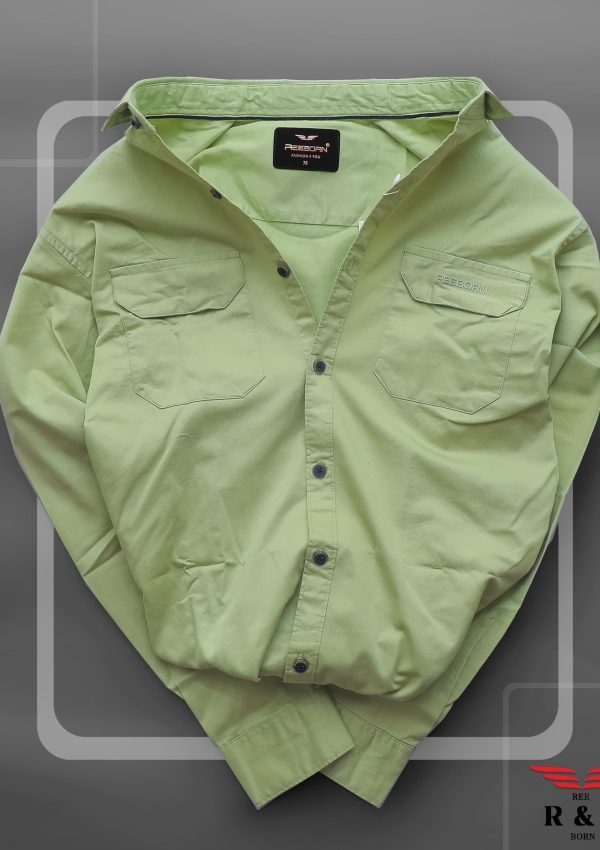 REEBORN DOBBY HEARINGBONE HEAVY PLAIN DOUBLE  POCKET SHIRTS 60 Pcs SET